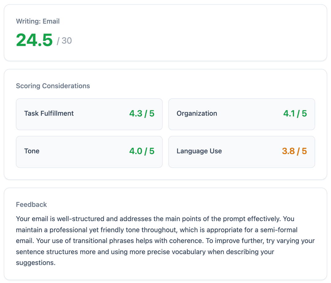 Detailed Feedback on Every Response Interface